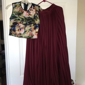 Top and skirt